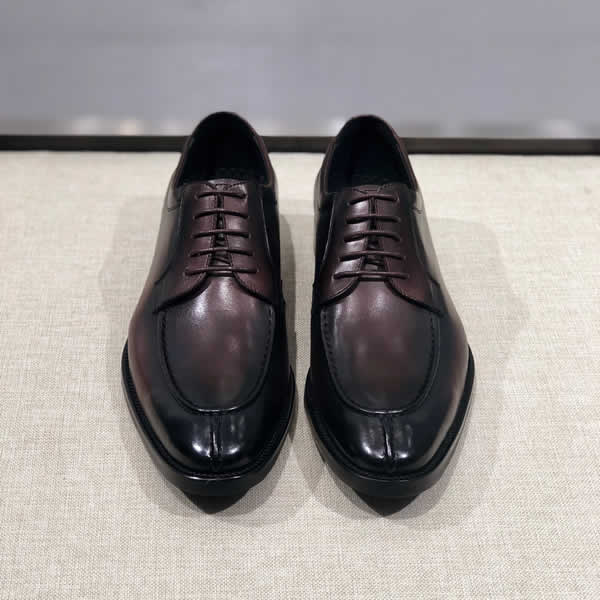 Ferragamo Brown Luxury Business Oxford Leather Shoes Men Dress Shoes Male Office Wedding Footwear